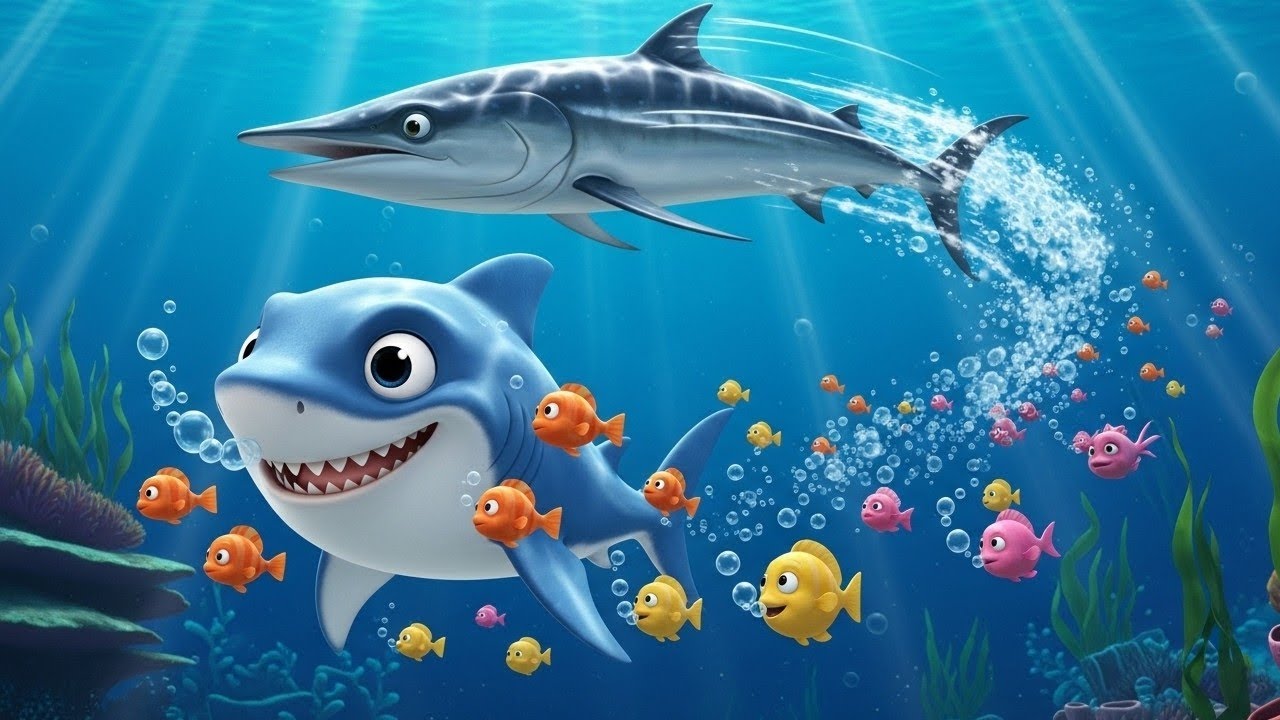 The Brave Shark of the Blue Sea