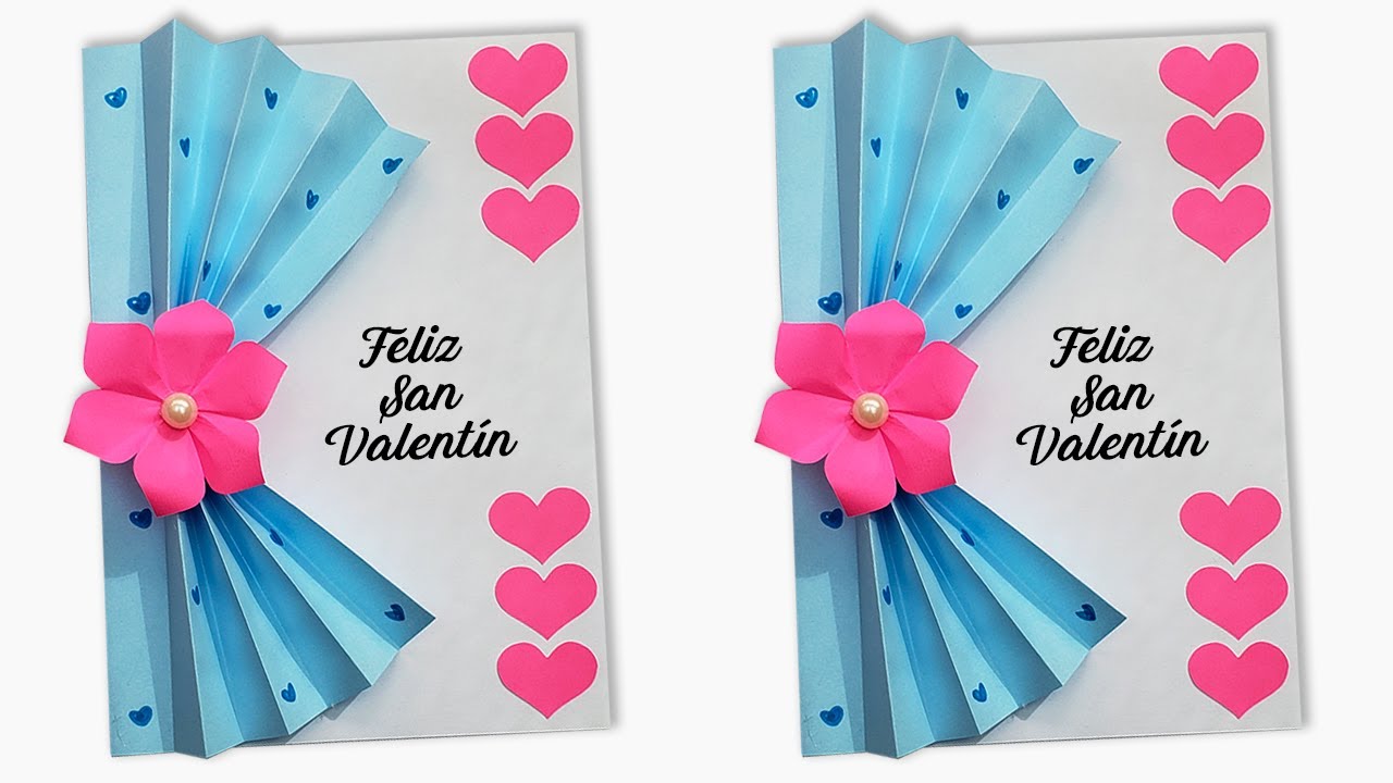 ✨Tarjeta creativa para San Valentín ✨ Lovely card for Valentine's Day 🌺 Beautiful and easy to make 💌