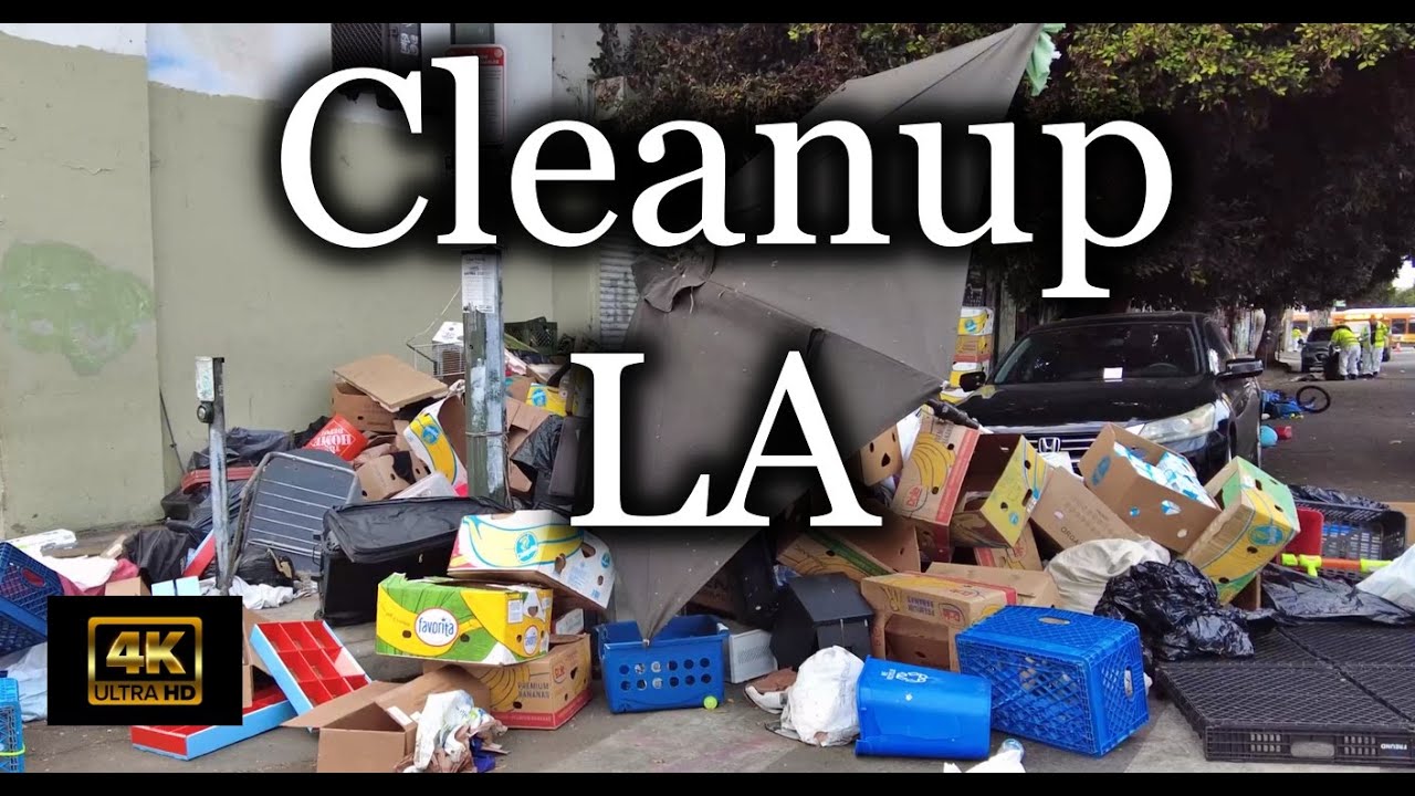 Cleanup LA Downtown Los Angeles Homeless Skid Row🚮