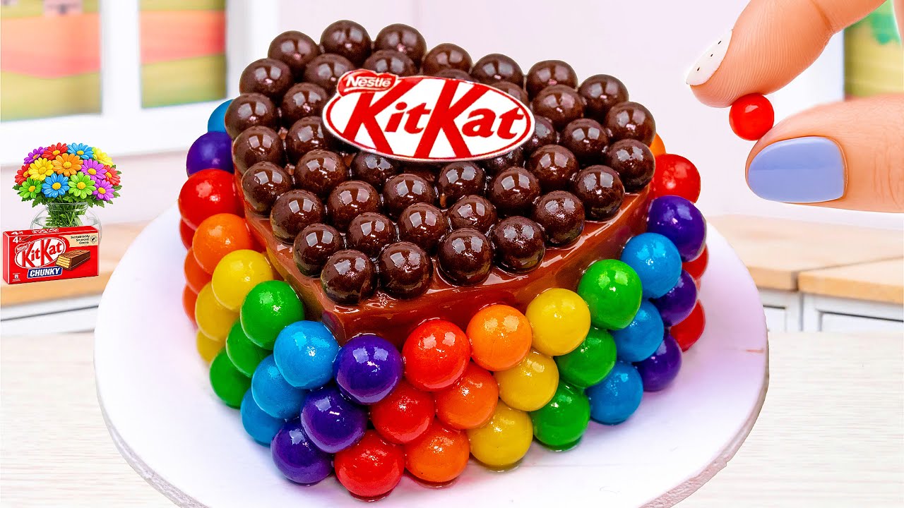 Baking Mini Rainbow Heart Chocolate Cake 🌈❤️ Satisfying Mini Cake Decorating Ideas | Amazing Cake