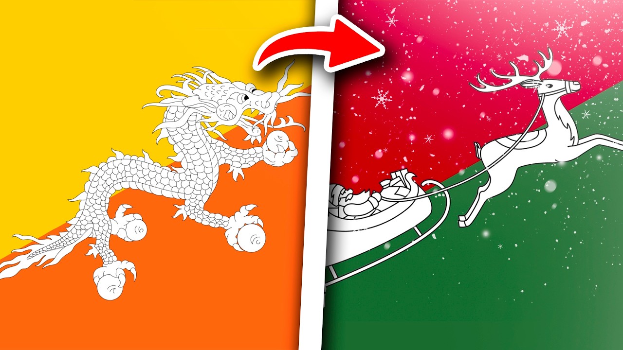 World Flags, but it's Christmas🎅 | Flag Animation