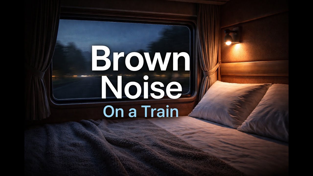 Fall Asleep Fast on a Night Train 🚆 | Deep Brown Noise & Rain (8 Hours)