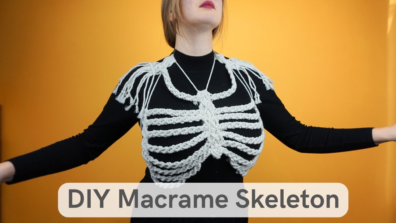 Make a SPOOKY Skeleton Rib Cage with Macrame Techniques