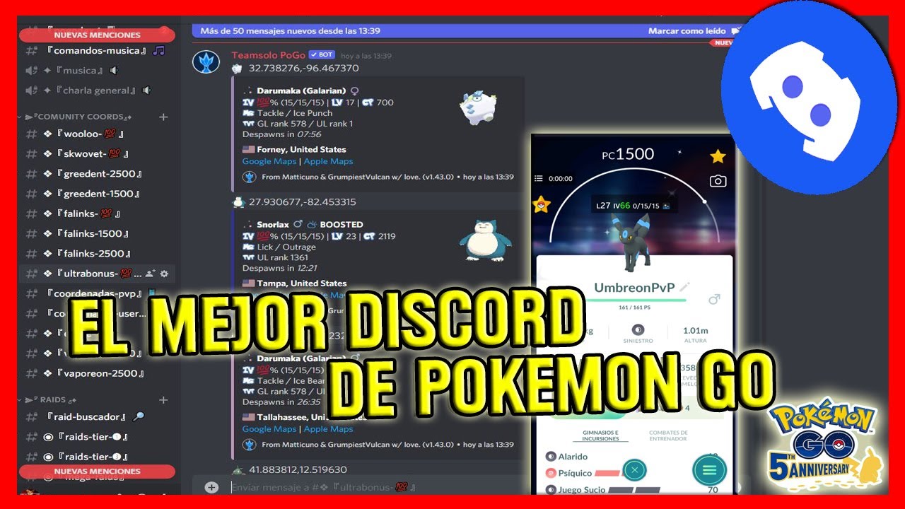 UNETE AL MEJOR DISOCRD DE POKEMON GO