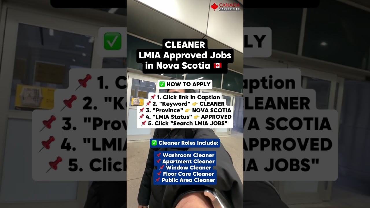 🇨🇦 Search Cleaner LMIA Approved Jobs in Nova Scotia | canadacareersite.com