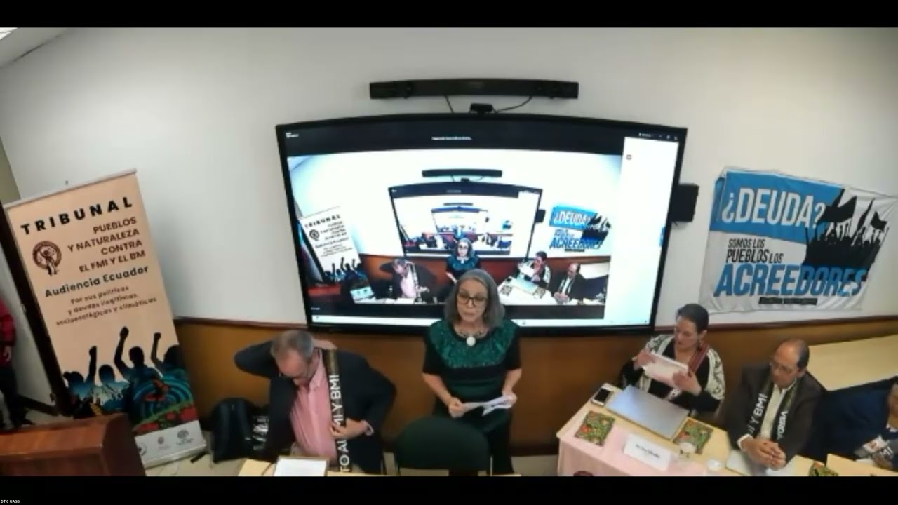 Audiencia Ecuador l Tribunal de los Pueblos y Naturaleza contra el FMI y BM 1