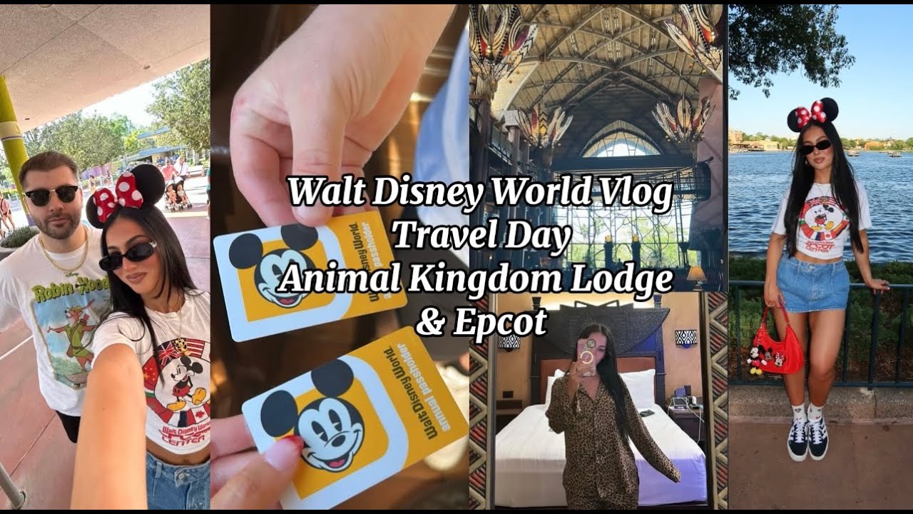 DISNEY WORLD TRAVEL DAY✨ Checking into Animal Kingdom Lodge and Epcot!