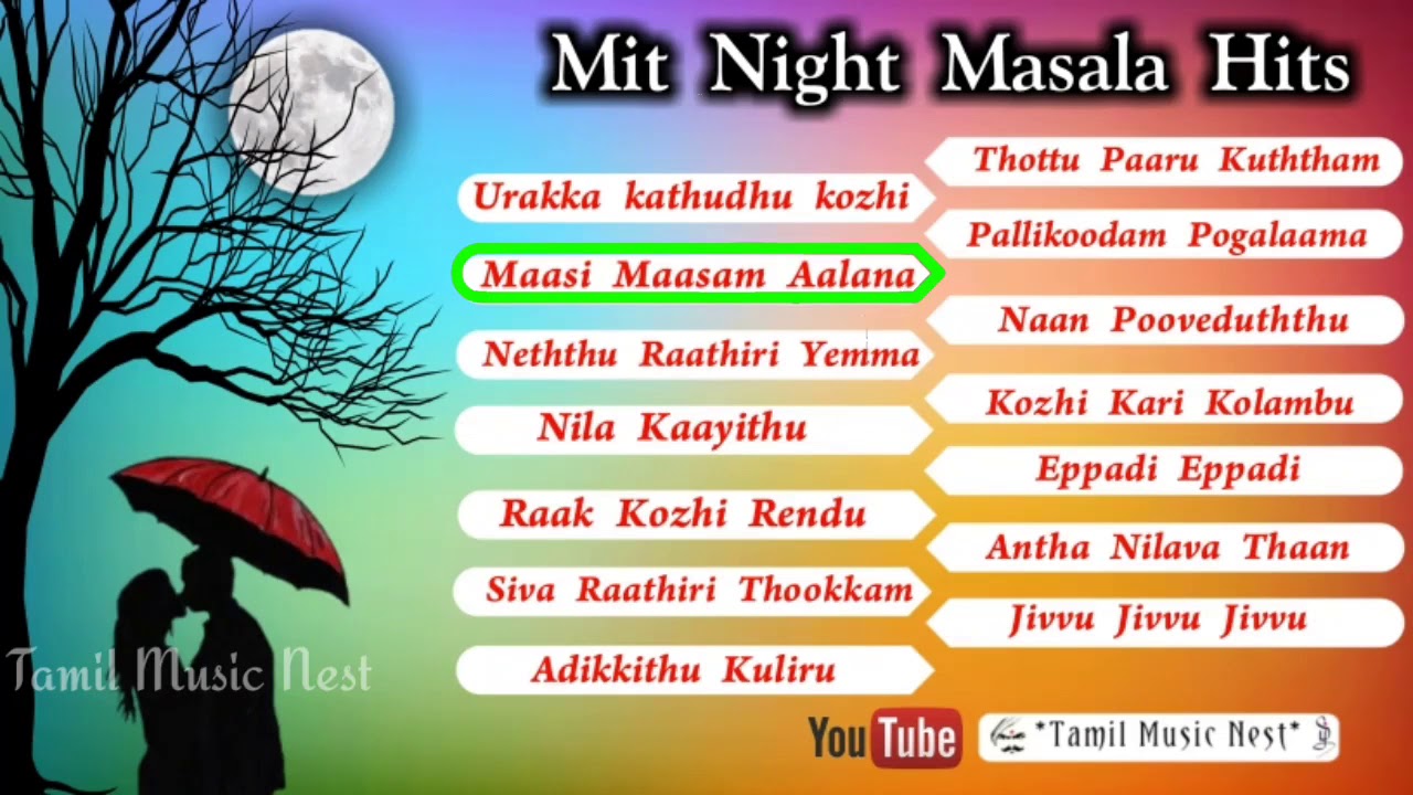 Midnight Masala SuperHit Songs/ HQ  Digital Audio Jukebox/Tamil Music Nest