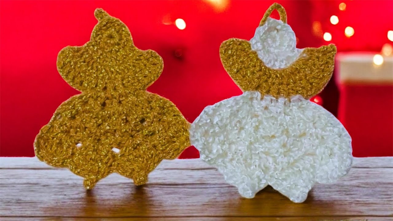How to Crochet Christmas Ornaments Stitching Tutorial For Beginners GUARDIAN ANGEL 👼