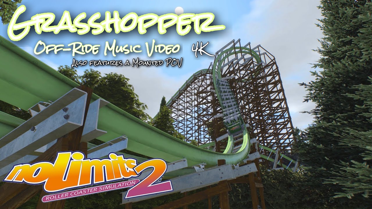 Grasshopper - RMC - Off-Ride Music video - ft Mounted POV - NoLimits 2 Pro - 4K