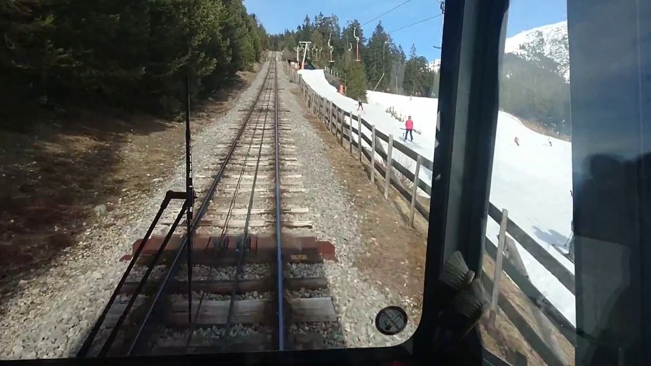 Standseilbahn Rosshütte Seefeld komplette Bergfahrt (funicular railway ascent) [HD]
