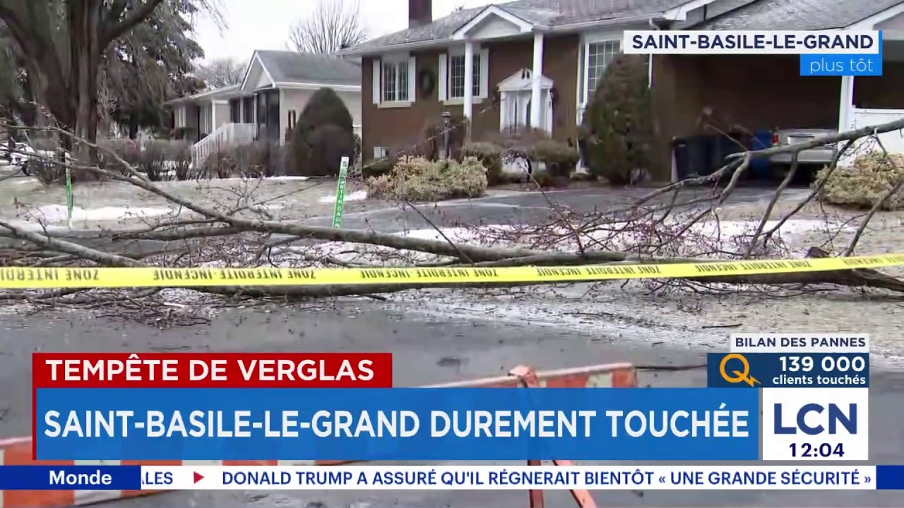 Tempête de verglas: Saint-Basile-le-Grand frappée de plein fouet
