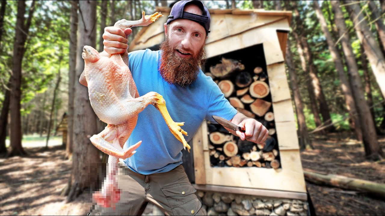 Rooster Killed Barehanded (FIRST TIME), Smoked for Hours! | Homestead Survival