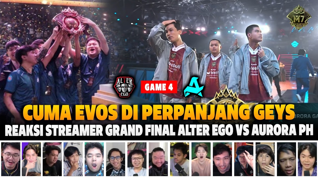 CONGRATS AURORA PH | NICE TRY ALTER EGO❗REAKSI STREAMER M7 GRAND FINALS AE VS RORA | GAME 4