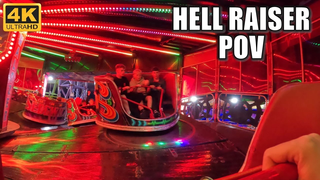 Hell Raiser Waltzer POV (4K 60FPS), South Pier Crazy Spinning Ride | Non-Copyright
