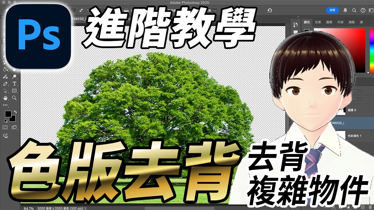 【Photoshop進階教學】5個步驟使用色版去背複雜物件教學