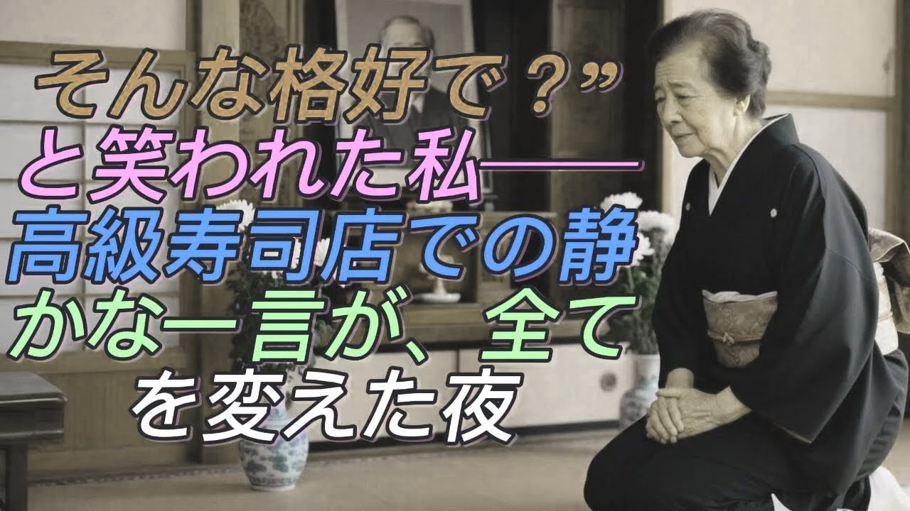 「“そんな格好で？”と笑われた私──高級寿司店での静かな一言が、全てを変えた夜【60代以上の方へ/家族と誇りの物語】」