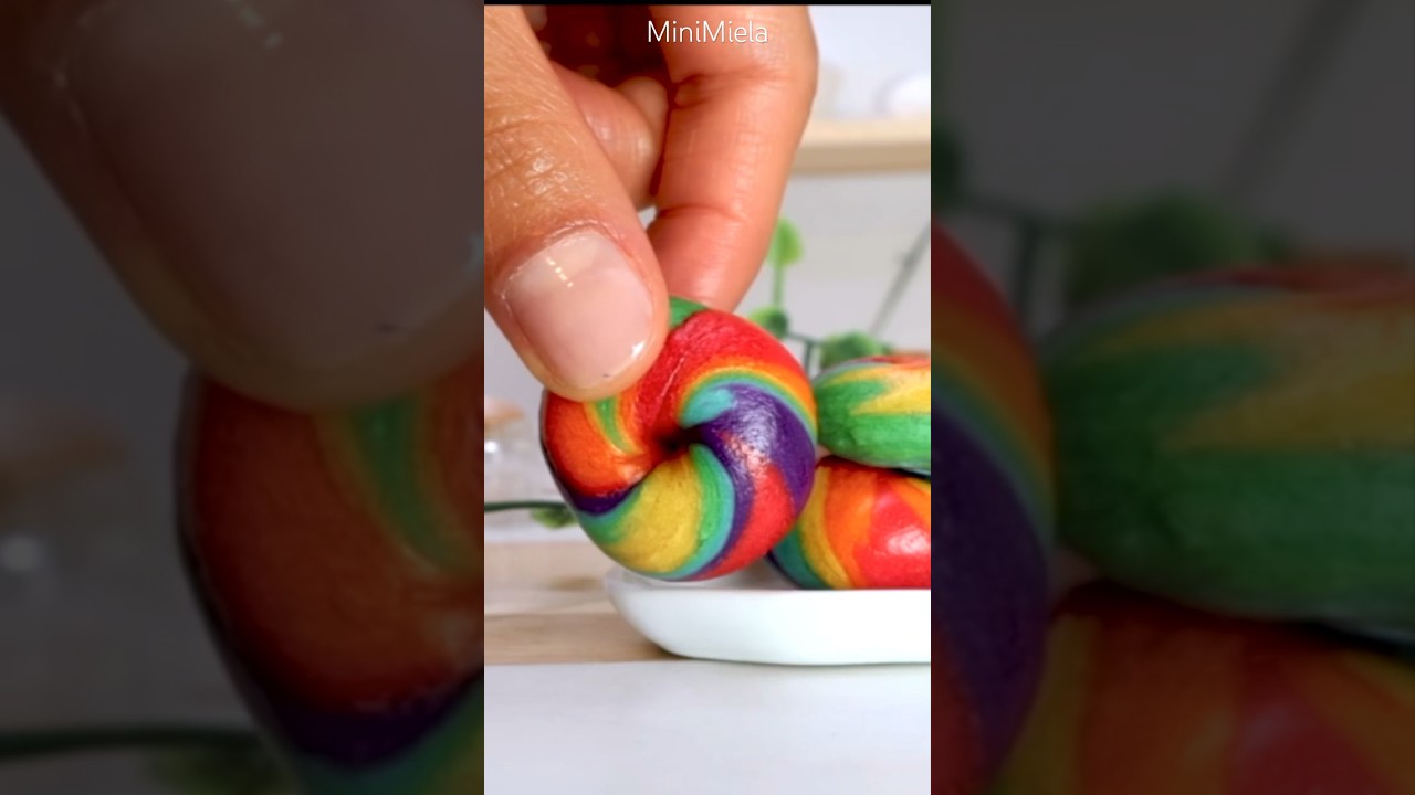 🌈 Making Miniature Rainbow Bagels