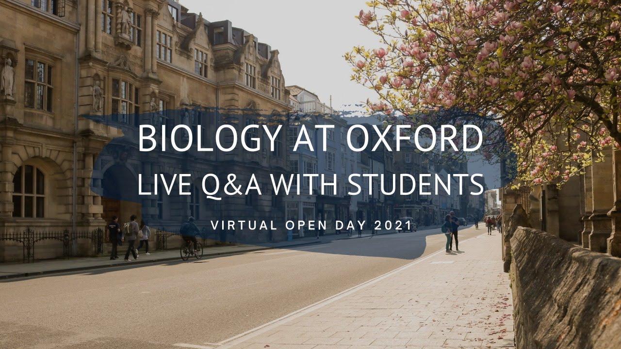 Biology at Oxford | Live Q&A with students (1st July)