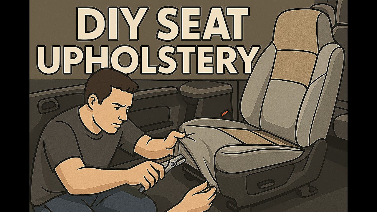 F250 Driver Seat Repair DIY | Cushion, Heater, & Leather Cover Replacement. It's Easy!