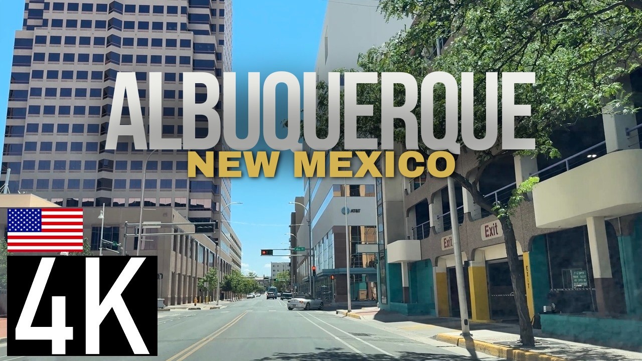 Road Tour &ndash; Driving POV in Albuquerque, New Mexico - Downtown Albuquerque