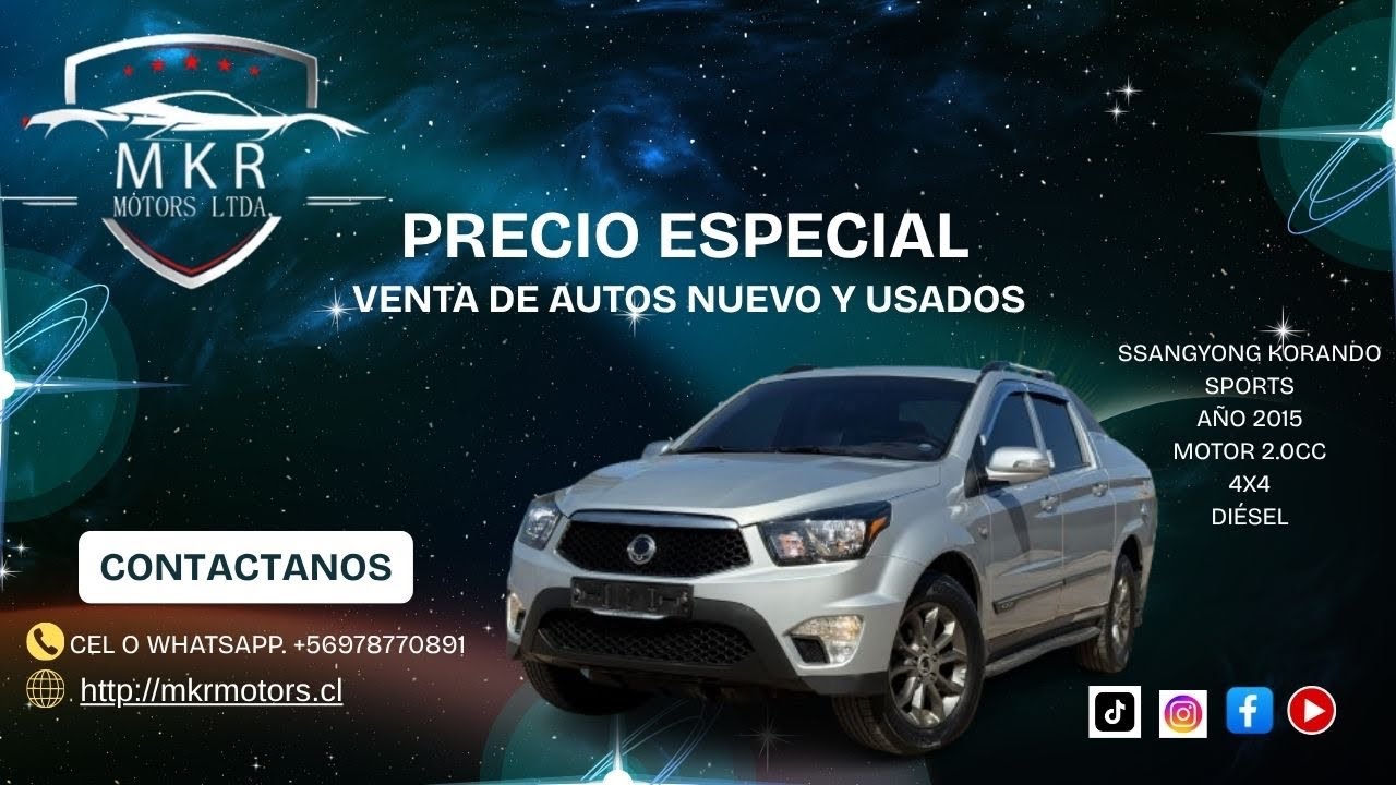 SSANGYONG KORANDO SPORTS 2015 4x4 @autoskashiquique-mkrmotorsltda 