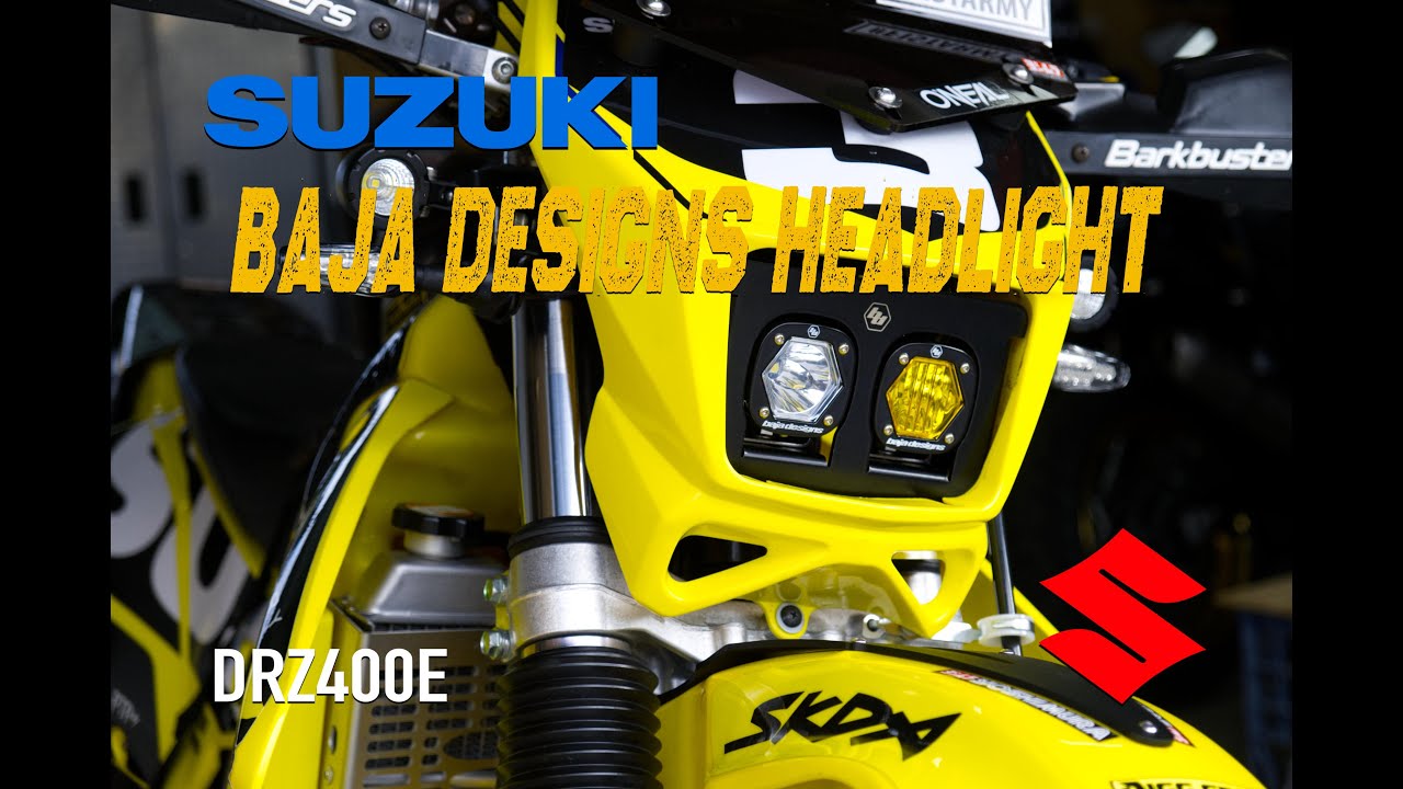 Baja Designs Dual S1 Headlight Kit Installation. Suzuki DRZ400E. Ep 32.