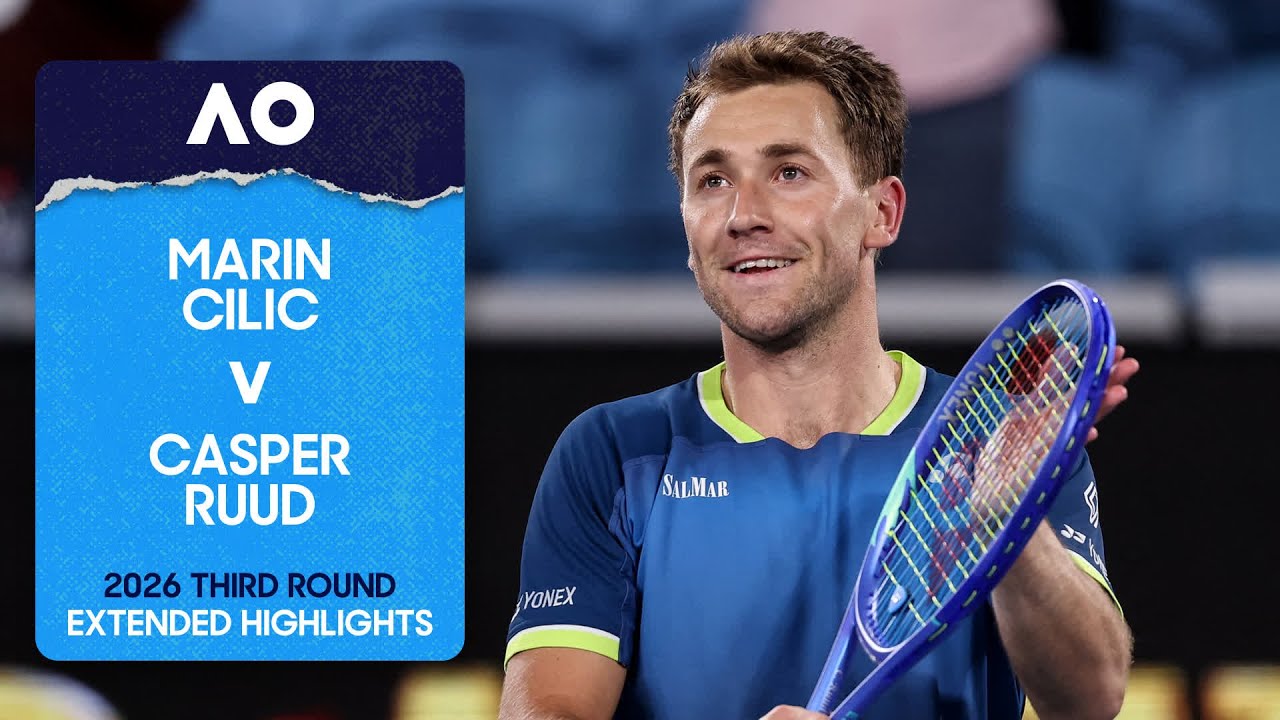Marin Cilic v Casper Ruud Extended Highlights | Australian Open 2026 Third Round