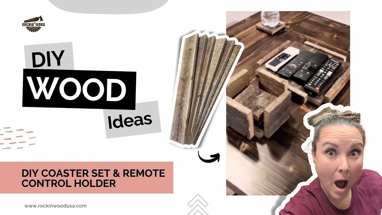 DIY Coaster set and a Remote control holder | DIY Wood Ideas