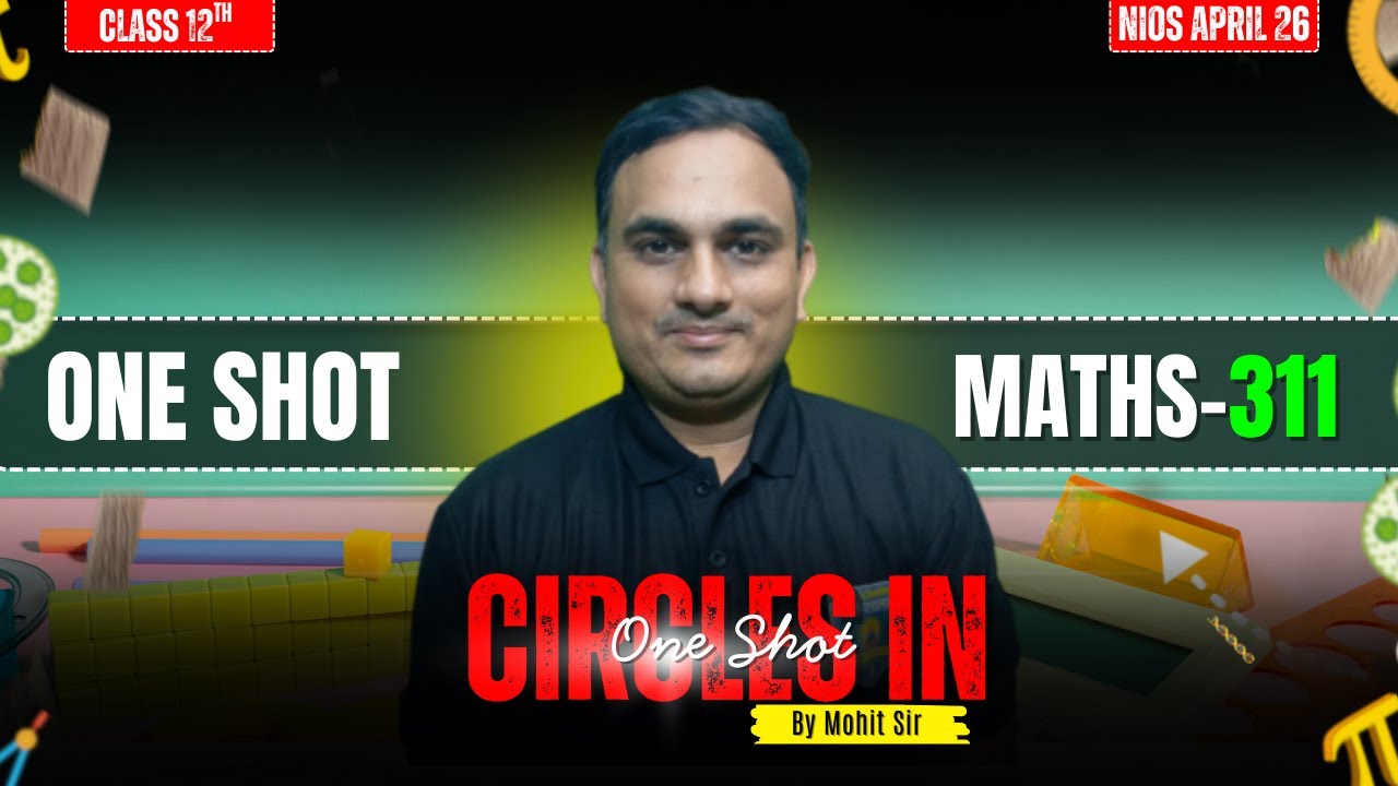 NIOS Class 12 Maths 311 Circles | One Shot Full Chapter | April 2026 Exam |  By Mohit Sir