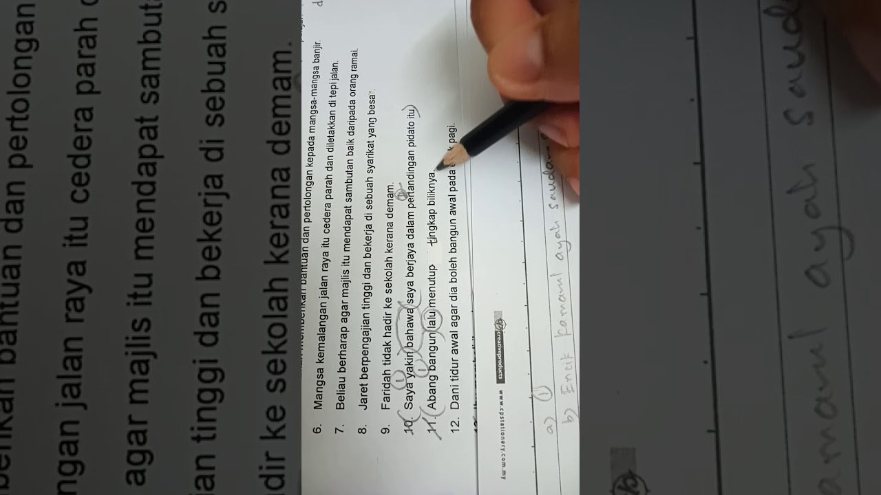 Bahasa Melayu; cerakinkan ayat majmuk