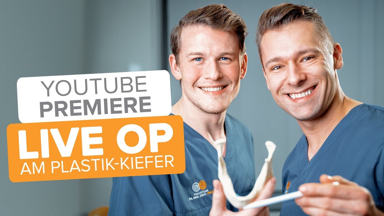Live Implantation am Plastikkiefer ohne Blut! So wird ein Zahnimplantat gesetzt!