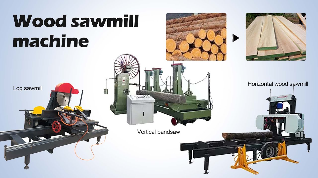 Practical & Efficiency Three Types of  Sawmill Machine | Wood Sawmill | Vertical Bandsaw #sawmill