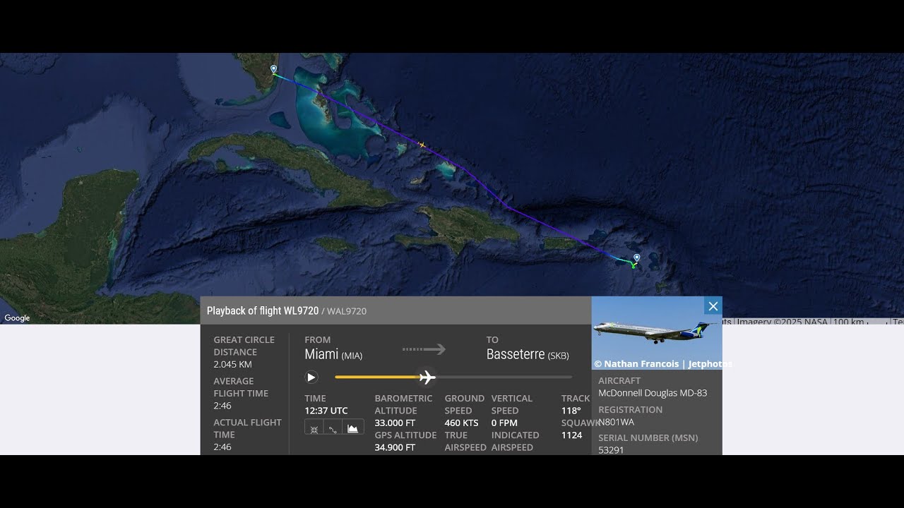 [MSFS2020] {Madd} MD-83 World Atlantic Airlines N801WA WAL9720 Miami KMIA-TKPK Takeoff Miami KMIA