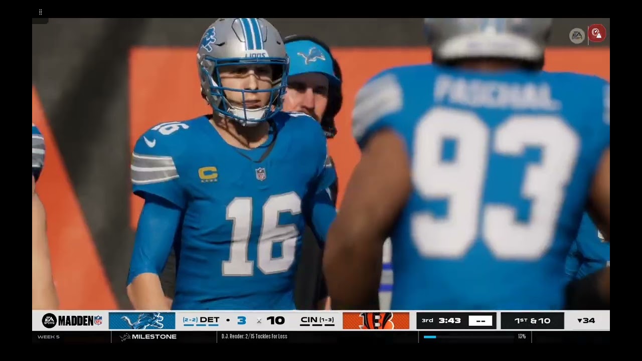 Lions at Bengals 