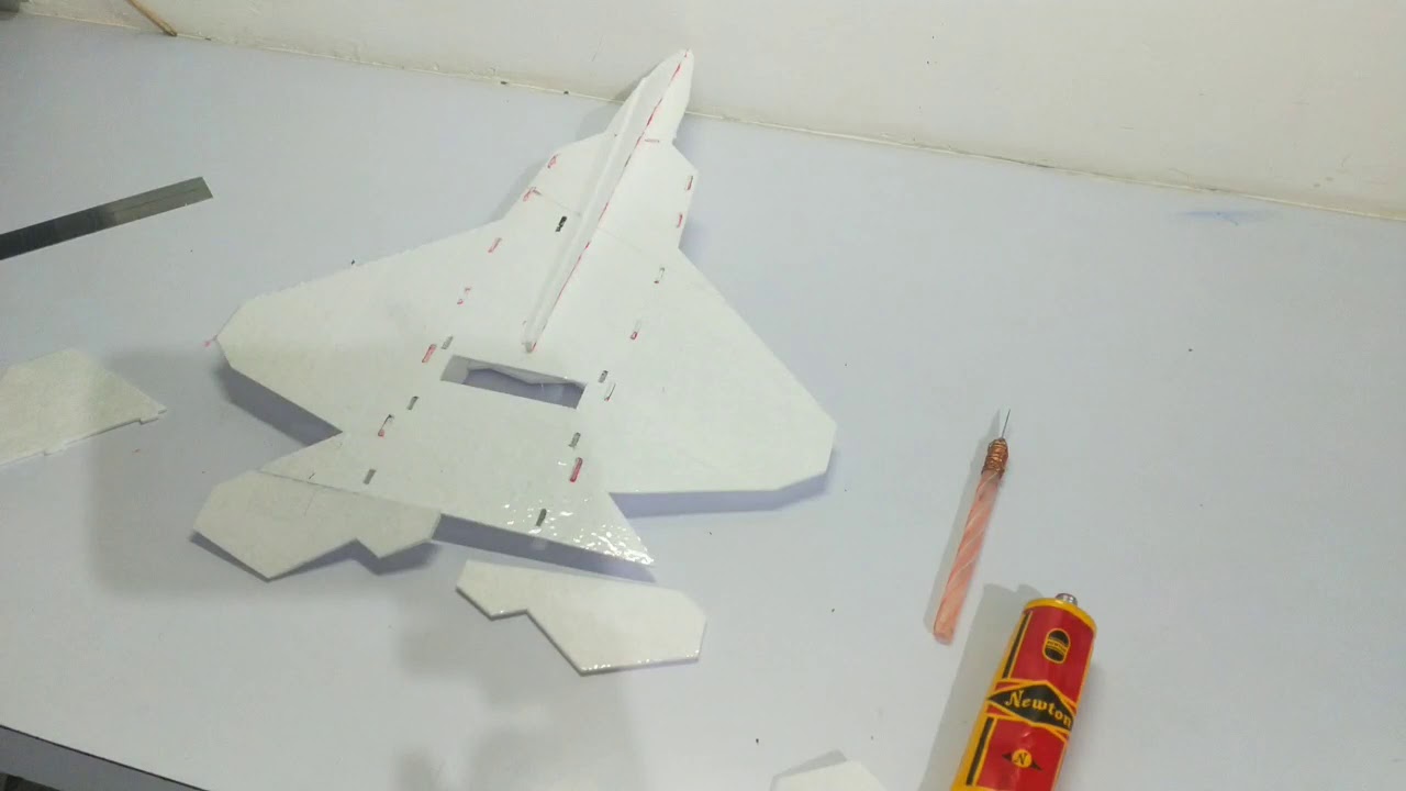 How to make rc plane | F22 raptor | remote control flying plane