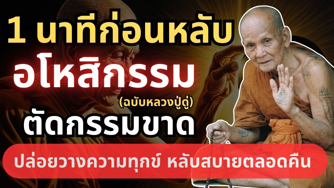 เคล็ดลับหลวงปู่ดู่ ก่อนนอนหนึ่งนาที กล่าวคำอโหสิกรรมสั้นๆ ตัดเจ้ากรรมนายเวร #ธรรมะก่อนนอน #ตีระฆังใจ