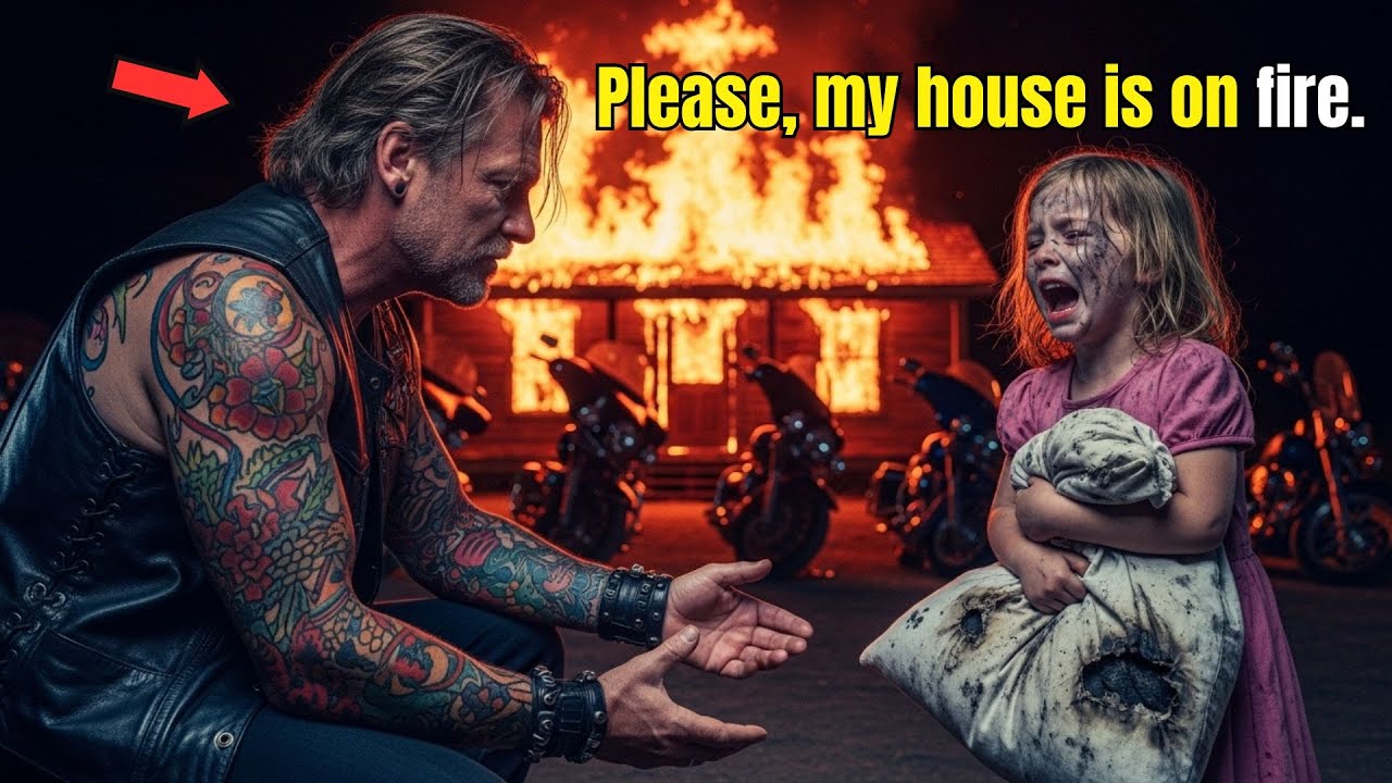 “They burned my house down!” The little girl screamed — Hell's Angels' reaction shocked the town