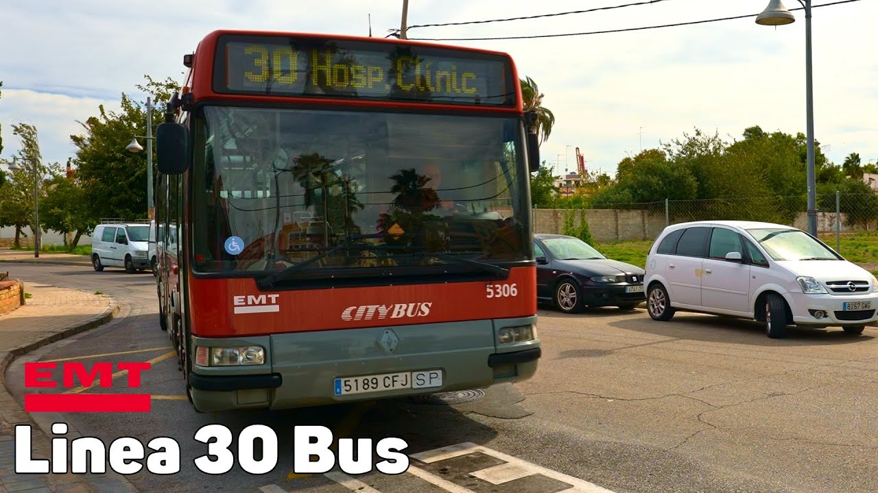 Автобус линии 30 - Валенсия, Испания - полное путешествие