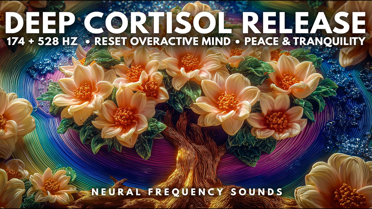 174 Hz + 528 Hz 🌿 Cortisol Flush &bull; Activate Parasympathetic Nervous System & Calm Your Mind 🧘
