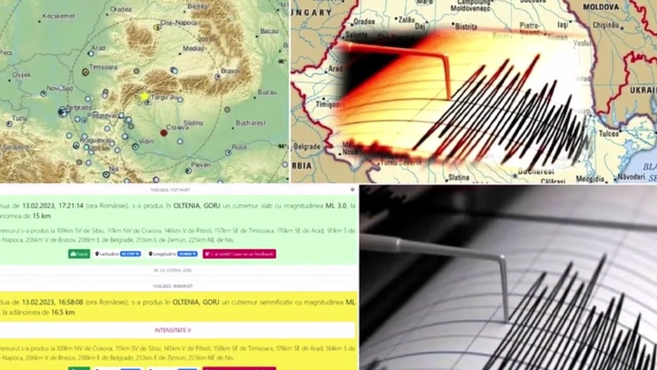 Un nou cutremur &icirc;n Gorj!  A avut o magnitudine de 3,8