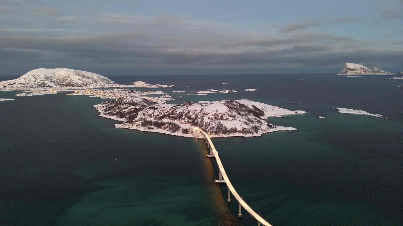 Cinematic footage Sommaroy, Norway, 2024,