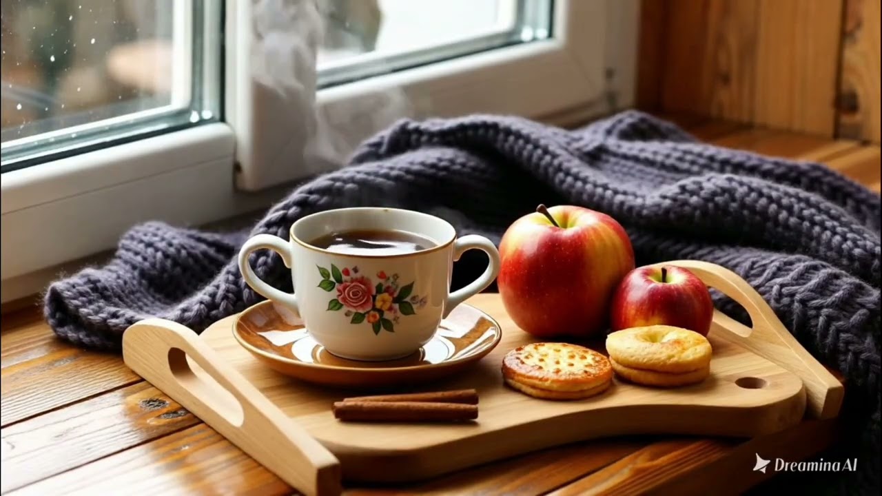 Warm Tea, Soft Snow & Calm Moments | Cozy Winter Relaxation Video