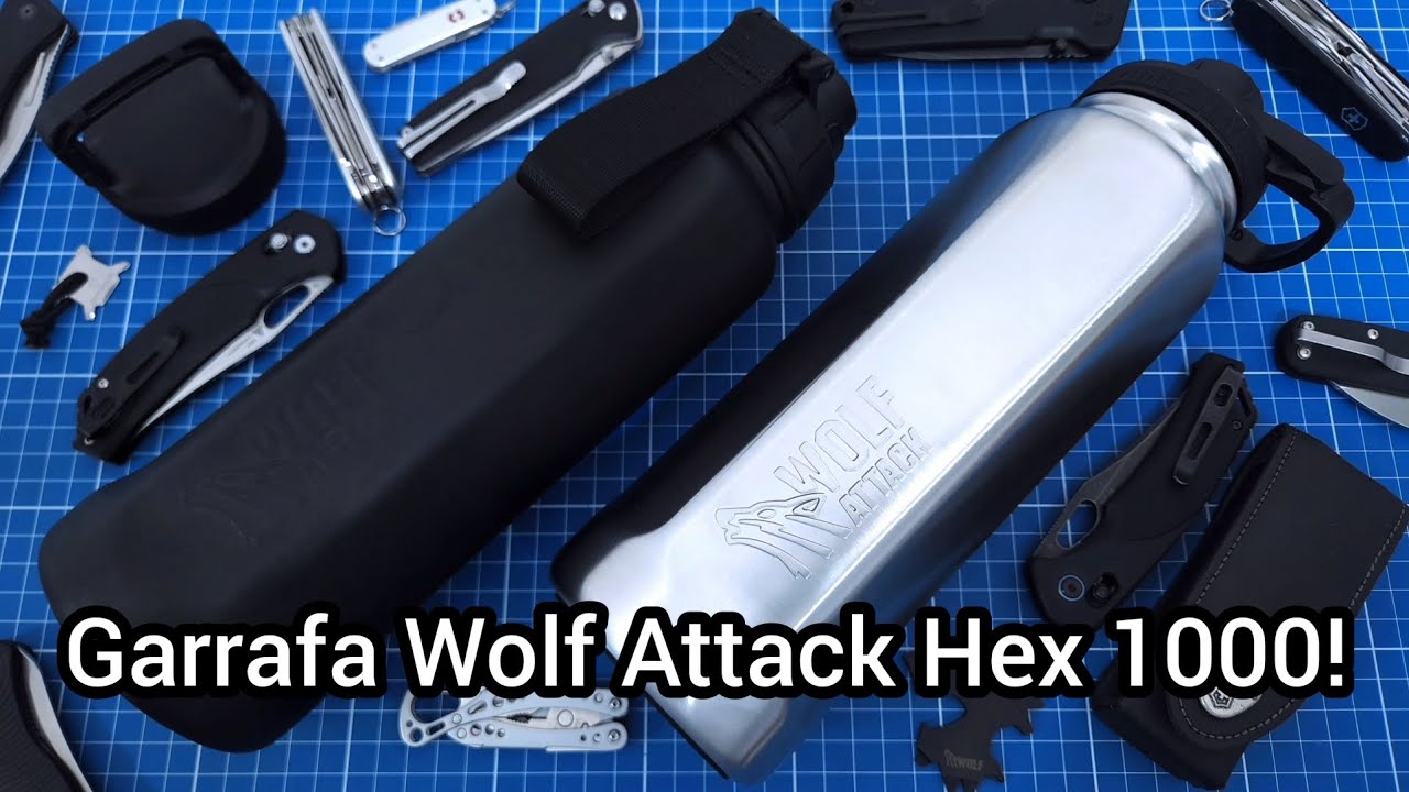 Garrafa Térmica Wolf Hexagonal 1000! Uma garrafa de 1L com ótima qualidade e custo benefício!