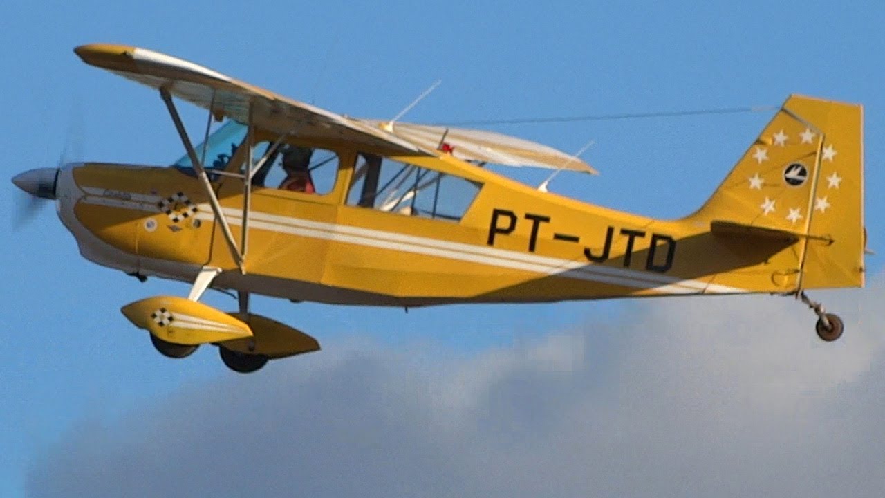 Citabria Airplane Takeoff and Landing Aeroplane Video