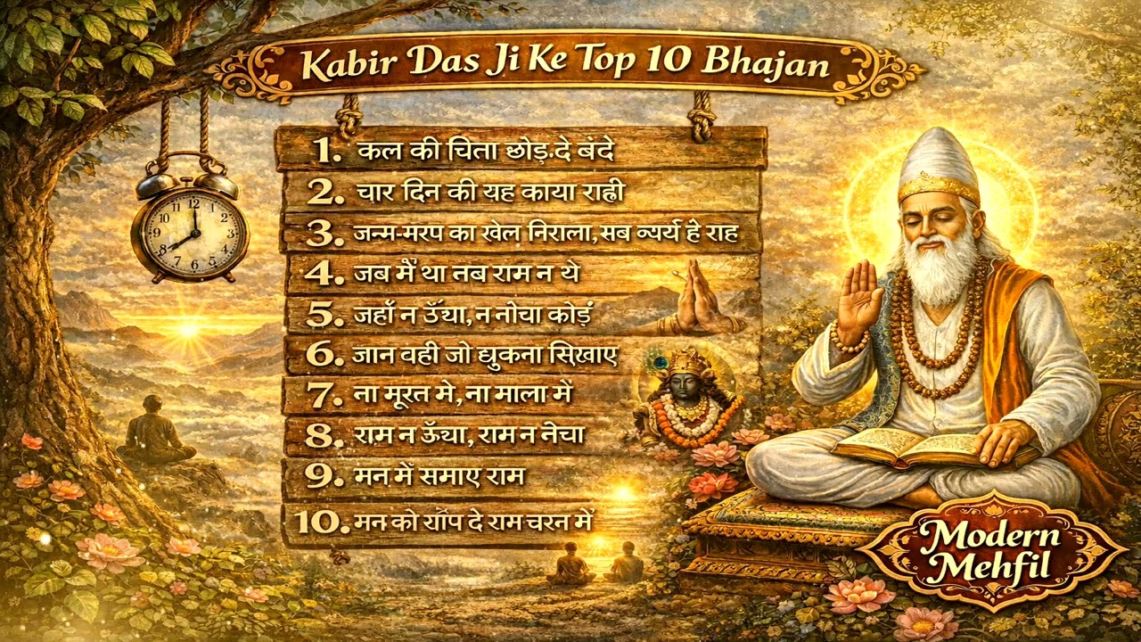 Kabir Das Ji Ke Top 10 Bhajan | Sant Kabir Amritvani | Nirgun Bhajan Collection | Modern Mehfile