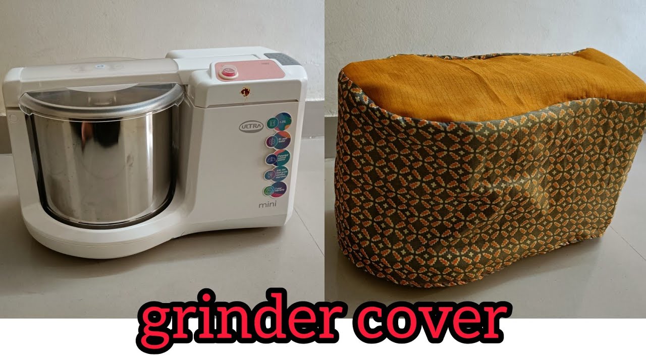 wet grinder cover cutting and stitching//step by step//grinder cover with old blouse pieces