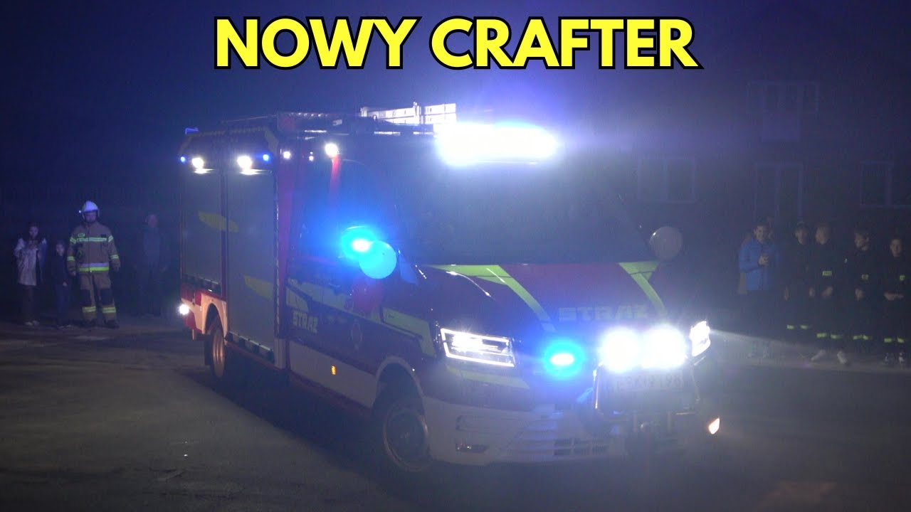 Nowy VW Crafter od Perfektu w OSP - Powitanie wozu 367[E]59 GLBA VW Crafter/Perfekt dla OSP Białynin