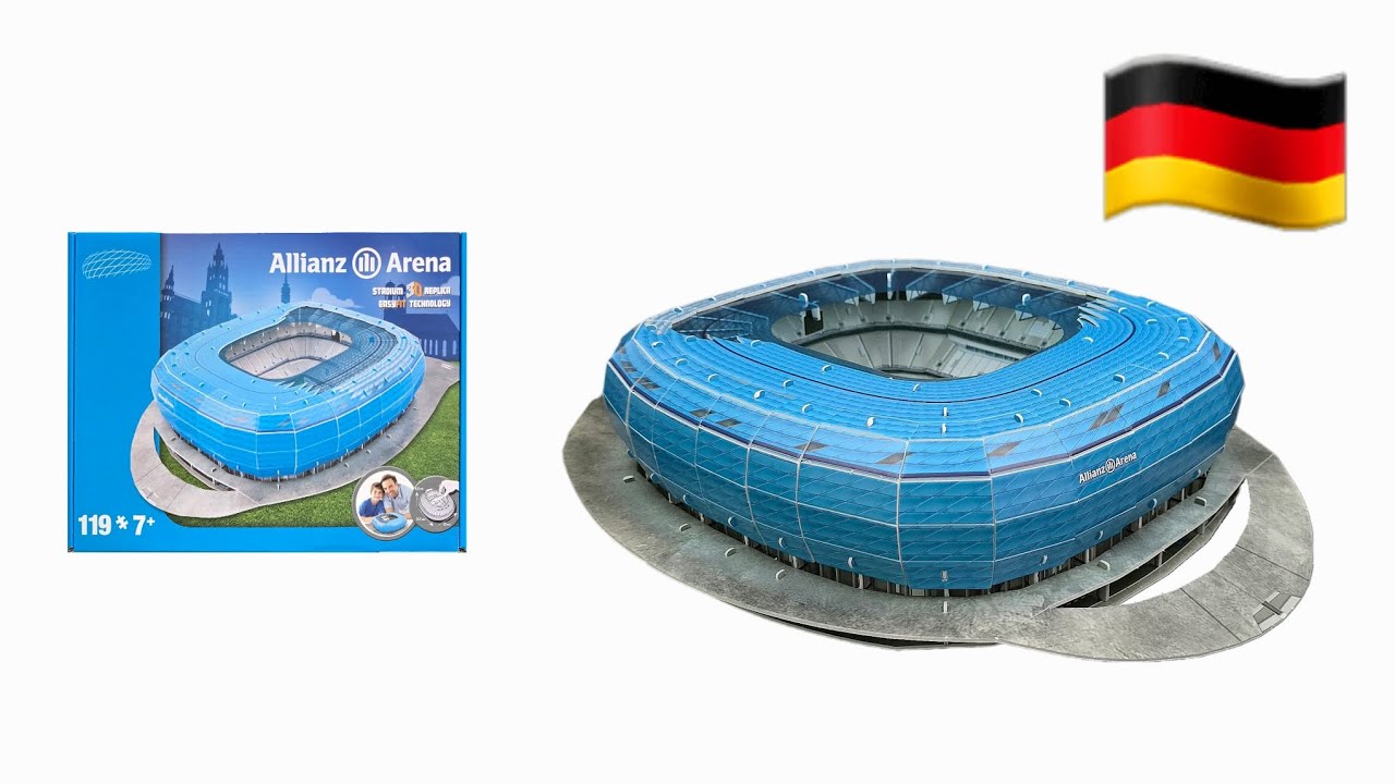 Allianz Arena Munich 3D Puzzle  by Nanostad® - Step by Step