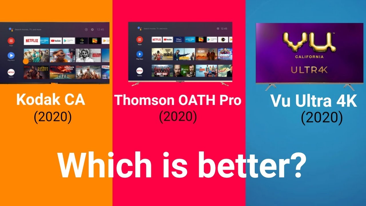 Vu Ultra 4K VS Thomson OATH Pro VS Kodak CA 🔥| Which is better?